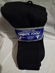 Debra Weitzner Therapeutic Crew Socks Black Men's Size 10-13 Cotton Blend. Fixed Price $11.99.