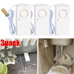 3PACK Water Leakage Alarm Detector 120DB Sensors Overflow Alert Usa. Fixed Price $11.46.