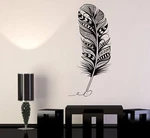 Inyl Wall Decal Feather Pen Writer Cabinet Design Stickers (815IG). Fixed Price $47.99.