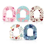 25 Pack Waterproof Omnipod Sensor Patches Adhesive Covers Heart Valentines The. Fixed Price $14.61.