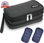 Auvon Expandable Insulin Cooler Travel Case With 180G Ice Packs, 10-12.5H. Fixed Price $32.06.