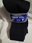 Debra Weitzner Diabetic Socks Black Therapeutic Loose Fit Crew Rn 96720. Fixed Price $11.50.