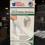 Gnp Closed Toe Anti-embolism Stockings, 15-20 Mmhg (size: 2XL) White. Fixed Price $25.00.