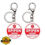 Icimbi Epipen Tag Keychain Allergy Alert Bag 2 Piece Set. Fixed Price $20.00.