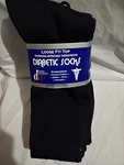 Debra Weitzner Diabetic Socks Black Loose Fit Cotton Crew Size 7-12. Fixed Price $11.49.
