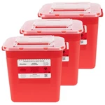 Alcedo Sharps Container For Home Use 2 (3-PACK), Gallons, Red. Fixed Price $45.32.