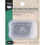 Dritz 110 Super-fine Sharp Pins-size 20 250/PKG (6PK). Fixed Price $24.38.