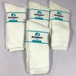 Roomy Diabetic Sock Lot Of 4 Pair Mens Size 6-8 White Crew Stretch Tops Usa New. Fixed Price $14.99.