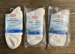 Leader Diabetic Ankle Length Socks White Medium Nos Lot Of 3 5-10 6-10. Fixed Price $11.51.