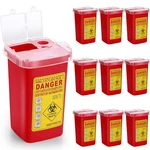 10 Pcs Sharps Containers For Home Use, Quart Portable Small Needle Disposal.... Fixed Price $43.72.