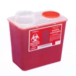 Monoject Small 4 Quart Sharps Disposal Container, Chimney-top, Red. Fixed Price $21.49.