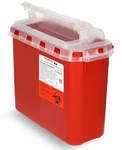 Oakridge Products Transparent Sharps Container For Home Use 5.4 Quart, Red. Fixed Price $24.91.