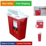Oakridge 5 Quart - Sharps Disposal Container With Mailbox Style Lid. Fixed Price $23.06.