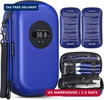 Auvon Insulin Cooler Travel Case With Rechargeable Temp Display, Pen. Fixed Price $44.54.