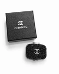 Chanel Black Crystal Cc Travel Pill Case Silver Compact With Box. Fixed Price $150.00.