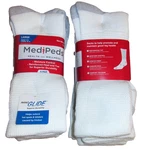 8 Pairs Medipeds Mens Shoe 7-12 Cushioned Non Binding Diabetic Crew Socks. Fixed Price $27.95.
