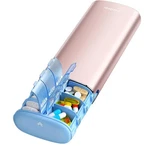 Vaydeer Metal 7 Day Pill Organizer Am Pm Weekly Travel Case Rose Gold. Fixed Price $19.00.