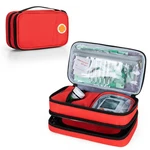 Curmio Insulated Insulin Cooler Travel Case, Double 9.1" X 5.5" 2.8", Red. Fixed Price $30.29.