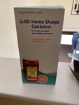 Bd Home Sharps Container 1.4 Qt ( Holds Up To 100 Insulin Syringes ). Fixed Price $9.99.