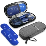 Chelvvg Insulin Cooler Travel Case With 2 Tsa Approved Ice Packs, Small, Gray. Fixed Price $13.90.