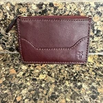 Frye Genuine Leather Zip Card Case Mini Wallet Cognac Brown DB484 Small Purse. Fixed Price $26.00.