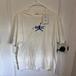 Jordan X Awake Ny Mens T-shirt Sail Blue Jumpman Logo FV9913-133 Size New. Fixed Price $50.00.