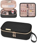 Yarwo Diabetic Travel Case For Blood Glucose Monitor, Test Strips, Black. Fixed Price $28.88.
