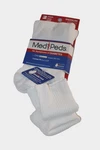 Medipeds Women's 2-PAIR White Ribbed Turn Cuff Socks Shoe Sz 7-10 (med) #8566. Fixed Price $11.23.