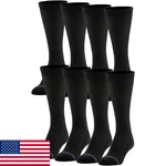 Medipeds Unisex Crew Socks 8 Pairs Cushion Non-binding Top Black 7-12 Women. Fixed Price $42.05.