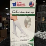 Gnp Closed Toe Anti-embolism Stockings, 15-20 Mmhg (size: M) White. Fixed Price $25.00.