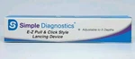 Simple Diagnostics E-z Pull Click Lancing Device Ndc# 98302-0001 Blue Up 5 Depth. Fixed Price $9.99.