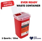 Ever Ready EVR202 Sharps Container Waste Disposal 1 Quarts / 32OZ - Red. Fixed Price $7.77.