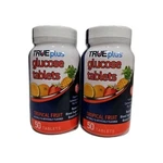 2X Trueplus Glucose Tablets 50 Count, Orange 15G New Sealed. Fixed Price $18.99.