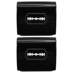 Packove Razor Blade Disposal Case 2-PACK Compact Container 6.5X4.5X6CM, Black. Fixed Price $17.11.