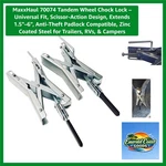 Tandem Wheel Chock Lock Set Universal Fit With Anti-theft Security. Fixed Price $65.99.