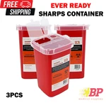 Ever Ready EVR202 Sharps Container Waste Disposal 1 Quarts / 32OZ - Red 3PCS. Fixed Price $12.95.