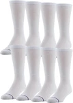 Medipeds Adult Crew Socks With Shoe Size: Men's 12-15, White (8-PAIRS). Fixed Price $32.68.