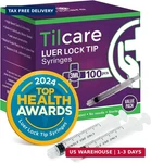 3ML Syringe Without Needle Luer Lock 100 Pack By Tilcare - Sterile Plastic Medic. Fixed Price $33.17.