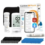 Caresens Plus Bluetooth Blood Glucose Monitor Kit With 100 206 Piece Set. Fixed Price $46.56.