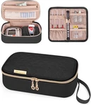Yarwo Diabetic Travel Case For Blood Glucose Monitor, Test Strips, Black. Fixed Price $28.64.