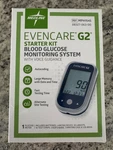 New Medline Evencare G2 Blood Glucose Monitoring Meter Selftesting Diabetic. Fixed Price $18.00.