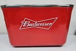 Vtg Budweiser Red & Chrome Classic Hard Plastic Six Pack Cooler Byp Global. Fixed Price $19.01.