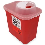 2 Gallon Biohazard Sharps Container With Chimney Lid By Oakridge. Fixed Price $27.21.