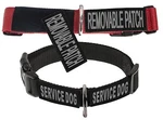 Dogline Omega Nylon Collar With Removable Patches Service Therapy. Fixed Price $17.99.