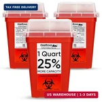 Oakridge Products Sharps Container For Home Use And Professional 1 Quart (3-PACK. Fixed Price $28.67.