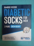 Doctors Select Crew Bamboo Diabetic Socks Large White 3 Pk. Fixed Price $5.00.
