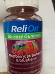 Relion Glucose Gummies Raspberry, Strawberry, & Blueberry 60 Count. Fixed Price $15.00.