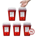 Sharps Container For Home Use And Professional 1 Quart (5 Pack) Oakridge Product. Fixed Price $30.99.