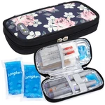 Youshares Insulin Cooler Travel Case - Portable 2 Ice Packs, Roses. Fixed Price $14.76.