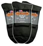 Extra Wide Socks Medical Diabetic Quarter Ankle Sock, Size 8-11 Black 3-PACK. Fixed Price $39.99.